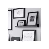 IKEA Mosslanda Siyah 55 Cm Raf Fotoğraf Resim Çerçevesi Tablo Biblo Kitap Için Ahşap Duvar Rafı