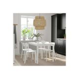 IKEA mutfak masası takımı, beyaz, 4 sandalyeli, açılabilir masa tablası neme ve lekelere karşı dayanıklı
