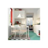 Ikea Mutfak Masası Takımı, Beyaz-Çam, 4 Sandalyeli, Sabit, 125X74 Cm