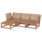 IKEA NAMMARÖ 3'lü bahçe kanepesi ve ayak uzatma taburesi açık kahverengi - 39579311