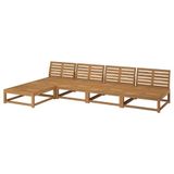 IKEA NAMMARÖ 4'lü bahçe kanepesi ve ayak uzatma taburesi açık kahverengi - 49607592