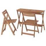 IKEA NAMMARÖ katlanabilir masa ve katlanabilir sandalye seti açık kahverengi - 09581787