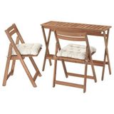 IKEA NAMMARÖ katlanabilir masa ve katlanabilir sandalye seti açık kahverengi - 89581788