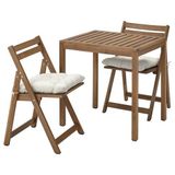 IKEA NAMMARÖ masa ve katlanabilir sandalye seti açık kahverengi - 99575254