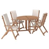 IKEA NAMMARÖ yemek masası ve ayarlanabilir sandalye seti açık kahverengi - 69582232