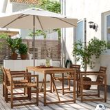 IKEA NAMMARÖ yemek masası ve sandalye seti açık kahverengi - 59544405