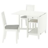 IKEA NASINGE mutfak masası takımı beyaz-Tibbleby bej/gri - 79596945