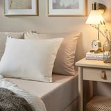 IKEA NATTJASMIN lastikli çarşaf açık bej - 80442730
