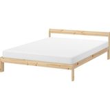 Ikea Neıden Luröy Çift Kişilik Karyola 160X200 cm Huş Ağacı Masif Çam - Karyola Iskeleti + Karyola Latası Dahil (Yatak/şilte Hariç) - 160 x 200 cm