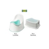 IKEA NEMOSTORE IKEA LOCKIG lazımlık, turkuaz +FÖRSIKTIG çocuk basamağı, beyaz-turkuaz, 37x13 cm