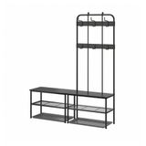IKEA NIPASEN/BAGGMUCK antre mobilya seti siyah-gri - 09576168