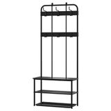 IKEA NIPASEN/BAGGMUCK antre mobilya seti siyah-gri - 29618011