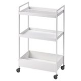 IKEA Nissafors 50.5x30x83 cm Beyaz Tekerlekli Servis Sehpası