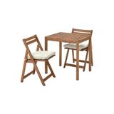 IKEA NÄMMARÖ masa ve sandalye seti, açık kahverengi, kuddarna bej