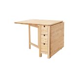 IKEA Norden Mutfak Masası, Huş, Katlanır mutfak masası,2-4 kişilik, katlanabilir, 26/89/152x80 cm