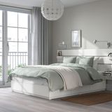 IKEA NORDLI/VAGSTRANDA çift kişilik karyola seti beyaz - 29539617