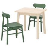 IKEA NORRAKER/RÖNNINGE mutfak masası takımı huş-yeşil - 39297255