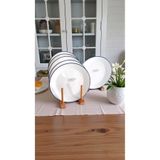 IKEA Oftast 19 cm 6 Adet Lacivert Yaldızlı Pasta Tabağı