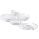 IKEA Oftast 24 Parça Beyaz Temperli Cam Yemek Takımı