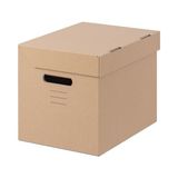IKEA Pappıs Kahverengi Kapaklı Kutu 25X34X26 cm A4 Boyutunda Kağıtlar İçin Pratik Depolama