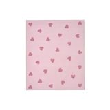 IKEA Pembe Kalp Desenli Çocuk Oda Halısı, 133x160 Cm Kauçuk Kaymaz Taban