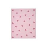 IKEA Pembe Kalp Desenli Çocuk Oda Halısı, MeridyenDukkan 133x160 cm Kauçuk Kaymaz Taban