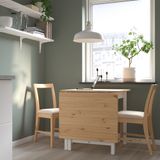 IKEA PINNTORP katlanır mutfak masası açık kahverengi-beyaz - 70529465
