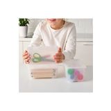 IKEA Plastik GLIS şeffaf 17x10 cm kapaklı kutu 3 Parça 1 - 1,99 L Turuncu
