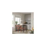 IKEA Plastik Mutfak Sandalyesi, Kırmızı-Kahverengi, 39x47x77 cm