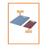 IKEA Plastik Polietilen Plastik Kesme Tahtası 2'li Set Mavi 34 x 24 2 Parça