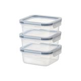 IKEA Plastik Saklama Kabı - 750 ml - Kare - 3 Adet Uzunluk: 15 Cm Genişlik: 15 Cm Yükseklik: 7 Cm