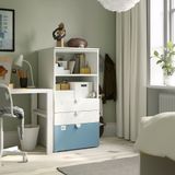 IKEA PLATSA/SMASTAD çocuk kitaplığı beyaz-mavi - 29544671