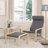 IKEA POANG ayak uzatma taburesi skiftebo koyu gri-huş - 79388475
