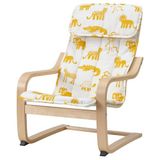 IKEA POANG çocuk koltuğu sarı-beyaz - 19598914