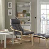 IKEA POANG sallanan koltuk gunnared koyu gri-huş - 89502055