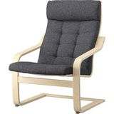 IKEA Poang Sallanan Koltuk Gunnared Koyu Gri Huş Yüksek Arkalıklı 68X94X95 cm Ergonomik Konforlu Dinlenme Sandalyesi