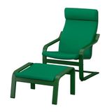 IKEA POANG sallanan koltuk ve ayak uzatma taburesi koyu yeşil-vissle parlak koyu yeşil - 79618693