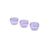 IKEA PRUTA PLASTİK SAKLAMA KABI SETİ LİLA 3 PARÇA 70 ML