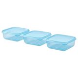 IKEA PRUTA plastik saklama kabı seti mavi - 10597103