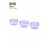 IKEA Pruta Saklama Kabı Seti 70 ml 3 Parça Lila Renk