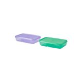 Ikea Pruta Saklama Kabı Seti Lila-Yeşil 22X14X5 cm 2 Parça