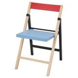 IKEA PS 2026 katlanır sandalye huş-mavi-siyah-kırmızı - 10617894