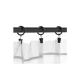Ikea Quality 10 Adet Perde Halkası Çap 25 Mm İkea 10'Lu Perde Asma Aparatı Kancalı Perde Askılığı Siyah