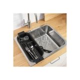IKEA Quality Eviye Süzgeci Plastik Genişlik: 48 cm Yükseklik: 10.2 cm Kulplu Süzgeç Siyah Makarna Süzgeci