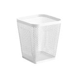 IKEA QUİCK 2 Adet Masa Üstü Kalem Kutusu Yükseklik 11 Cm İkea 2'li Set Çelik Kalemlik Beyaz Genişlik 10Cm