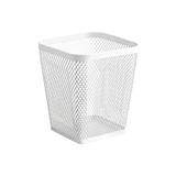 IKEA QUİCK 2 Adet Masa Üstü Kalem Kutusu Yükseklik 11 Cm İkea 2'li Set Çelik Kalemlik Beyaz Genişlik 10Cm