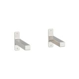 Ikea Quick 2 Adet Metal Duvar Rafı Ayağı 20X12X3 Cm 2'Li Set Raf Desteği Gri Renk