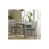 IKEA QUİCK 2 Adet Sandalye Minderi 42x40x4 Cm 2'li Set Cırt Bantlı Minder Gri Renk Sünger Dolgulu Minder 007853