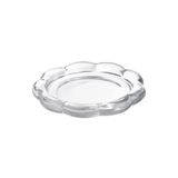 IKEA QUİCK 3 Adet Blok Mum Tabağı Çap: 11 Cm 3'lü Set Şeffaf Cam Mumluk Mum Altlığı Çiçek Formlu 006198