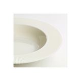 Ikea Quick 4 Adet Çukur Tabak Çap 24 Cm Çizgi Desenli Yemek Sunum Tabağı Seti Feldispat Porselen Tabak